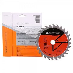 WellCut Extreme TCT griešanas disks 165 mm cena un informācija | Rokas instrumenti | 220.lv