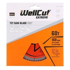 WellCut Extreme TCT griešanas disks 160 mm cena un informācija | WellCut Dārza preces | 220.lv