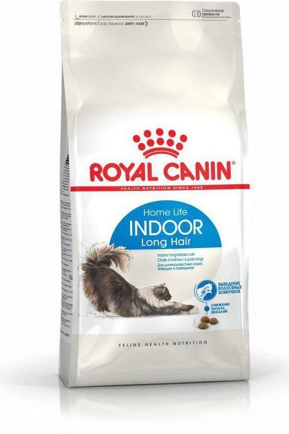 Royal Canin garspalvainiem, mājās dzīvojošiem kaķiem Indoor Long Hair, 4 kg цена и информация | Sausā barība kaķiem | 220.lv