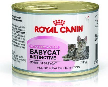 Royal Canin kaķēniem un barojošām kaķenēm Babycat Instinctive, 195 g цена и информация | Konservi kaķiem | 220.lv