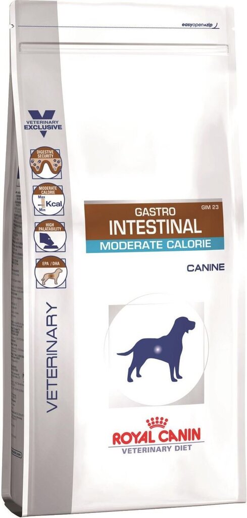 Royal Canin labākai gremošanai Dog gastro intestinal moderate calorie, 2 kg cena un informācija | Sausā barība suņiem | 220.lv