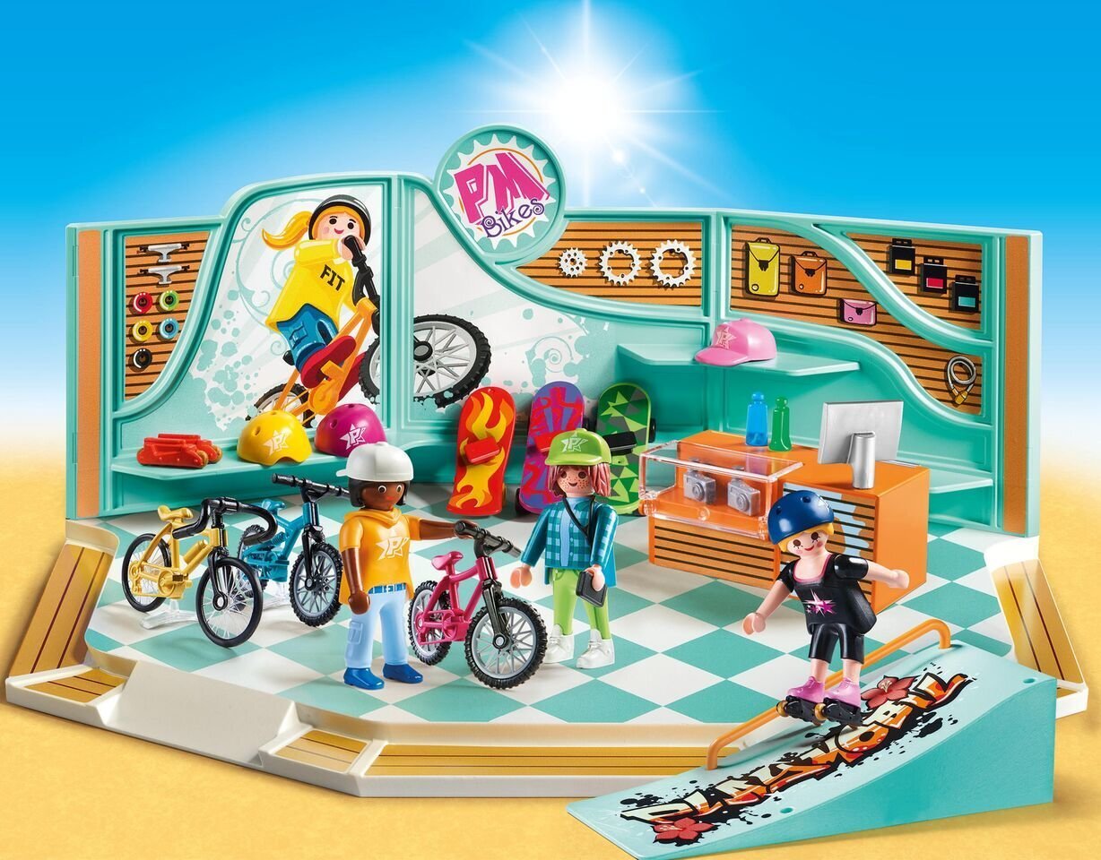 9402 PLAYMOBIL® City Life, Velosipēdu un skeitbordu veikals cena un informācija | Konstruktori | 220.lv