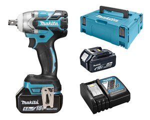 Akumulatora trieciena skrūvgriezis Makita DTW285RTJ 1/2", 18 V цена и информация | Шуруповерты, дрели | 220.lv