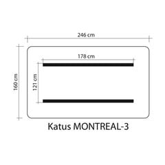 Jumts āra šūpolēm Montreal 3, brūns цена и информация | Cадовые качели-кровать | 220.lv