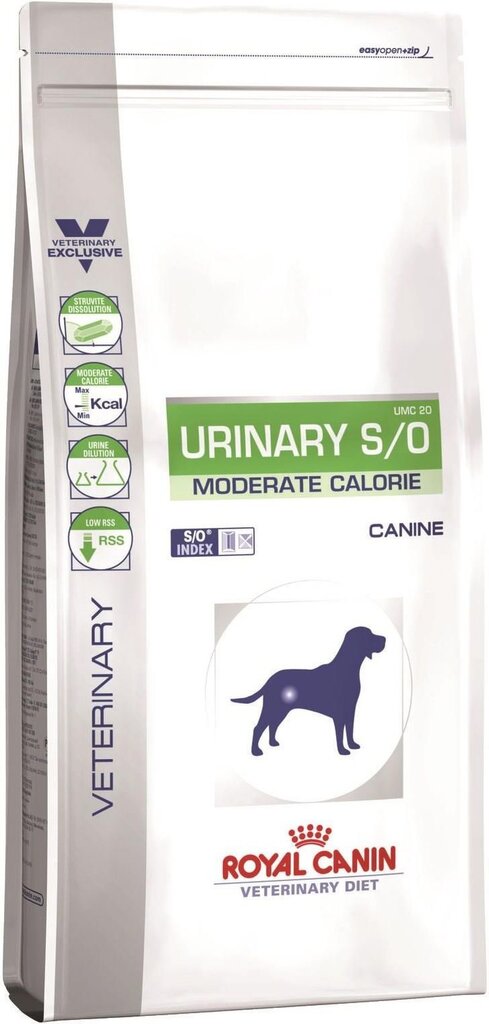 Royal Canin suņiem ar nieru darbības traucējumiem Urinary Moderate Calorie, 12 kg цена и информация | Sausā barība suņiem | 220.lv