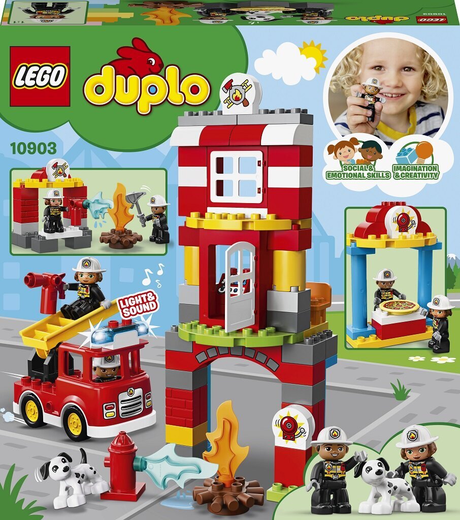 10903 LEGO® DUPLO Ugunsdzēsēju depo cena un informācija | Konstruktori | 220.lv