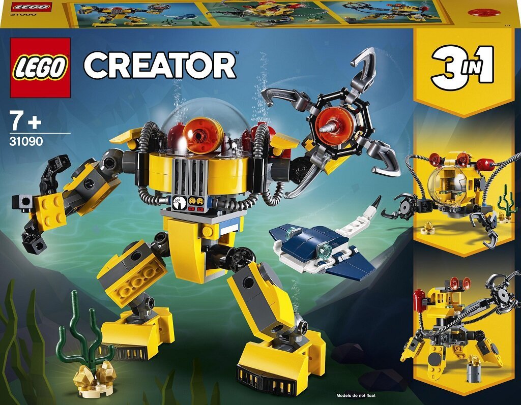 31090 LEGO® Creator Zemūdens robots cena un informācija | Konstruktori | 220.lv