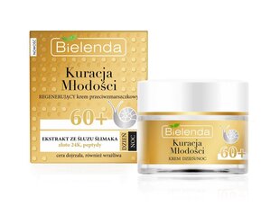 Sejas pretgrumbu krēms Bielenda Youth Therapy 60+ Regenerating 50 ml цена и информация | Наносите на чистую кожу лица. Подержите около 10-15 минут и смойте водой. | 220.lv