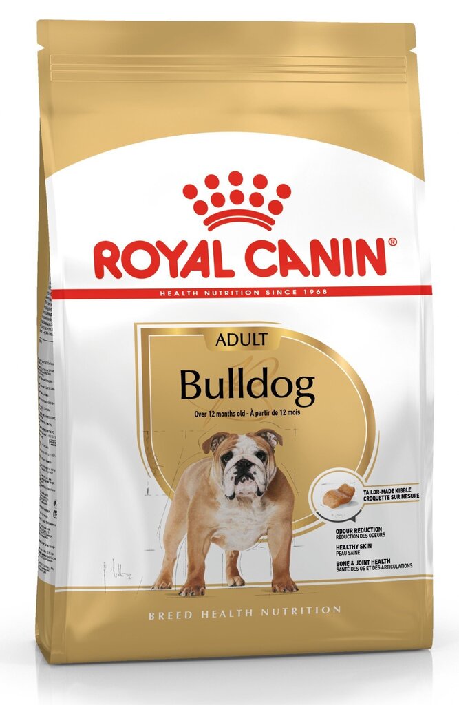 Royal Canin buldogu šķirnes suņiem Bulldog Adult, 12 kg цена и информация | Sausā barība suņiem | 220.lv