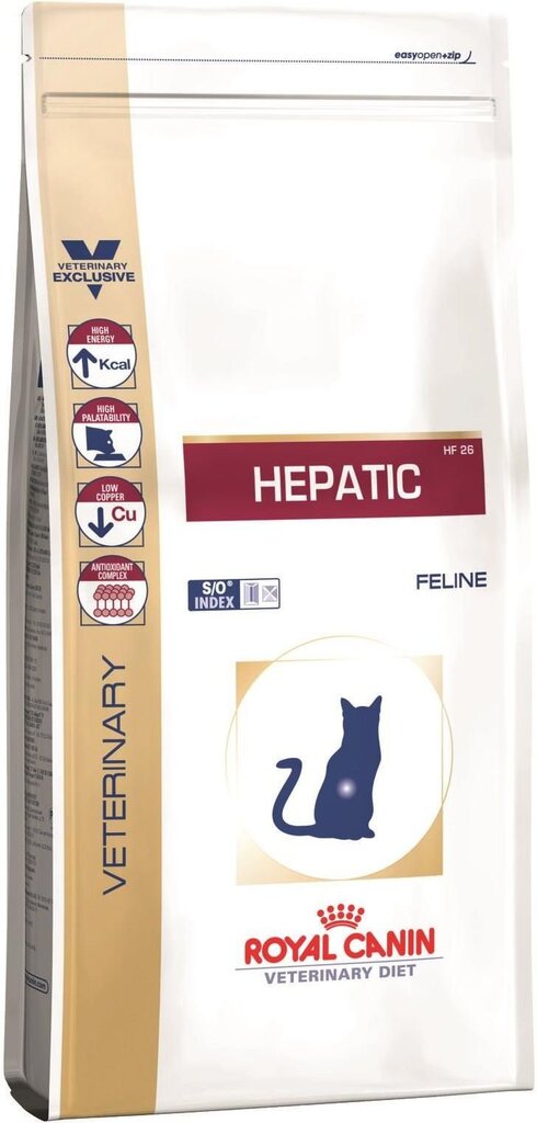 Royal Canin kaķiem ar aknu darbības problēmām Hepatic, 4 kg cena un informācija | Sausā barība kaķiem | 220.lv