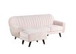 Dīvāns ar pufu Karen 3S, rozā цена и информация | Stūra dīvāni | 220.lv