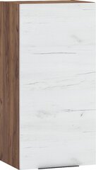 Навесной шкаф Sven 1DPN, темно-коричневый/белый цена и информация | Шкафчики в гостиную | 220.lv