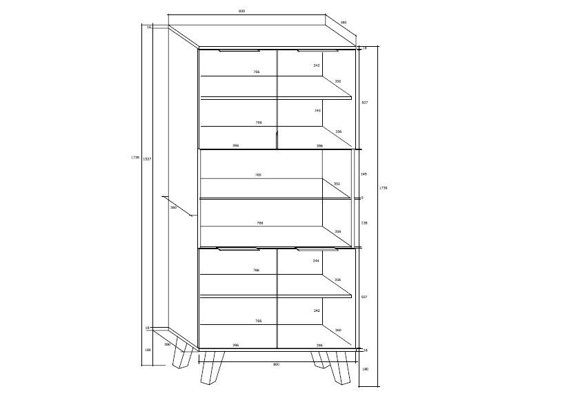 Plaukts Sven 4D, balts/brūns цена и информация | Plaukti | 220.lv