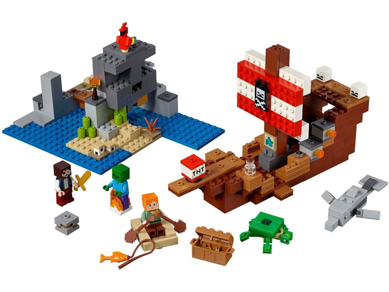 21152 LEGO® Minecraft Pirātu kuģa piedzīvojums цена и информация | Konstruktori | 220.lv