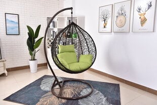 Pakarināms krēsls NORE Seychelles, zaļš/brūns cena un informācija | Dārza krēsli | 220.lv