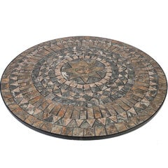 Уличный столик Mosaic 90 см, коричневый цена и информация | Столы для сада | 220.lv