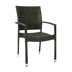 Āra krēsls Wicker-3, tumši brūns cena un informācija | Dārza krēsli | 220.lv