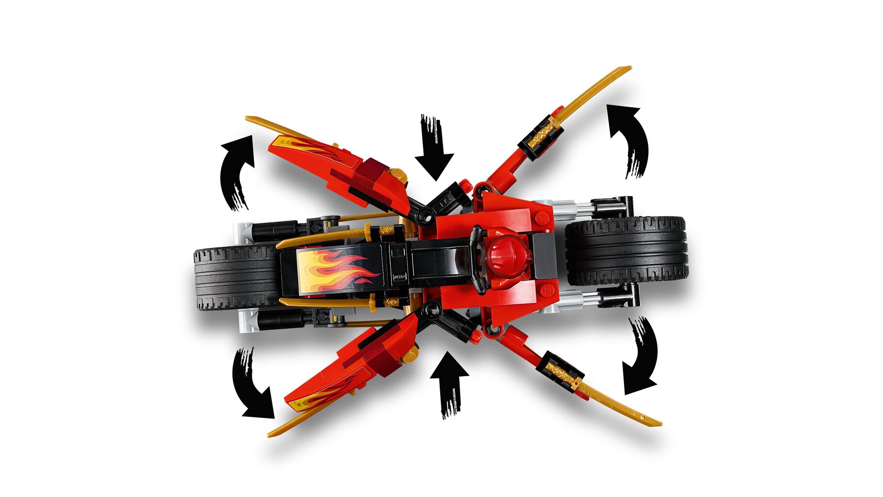 70667 LEGO® NINJAGO Kai zobenmotocikls un Zane sniegmobilis цена и информация | Konstruktori | 220.lv