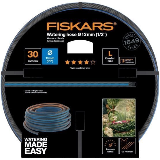 Laistīšanas šļūtene Fiskars Q4, 13 mm (1/2”) 30 m цена и информация | Laistīšanas sistēmas | 220.lv