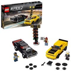 75893 LEGO® SPEED CHAMPIONS 2018 Dodge Challenger SRT Demon и 1970 Dodge Charger R/T цена и информация | Конструкторы и кубики | 220.lv