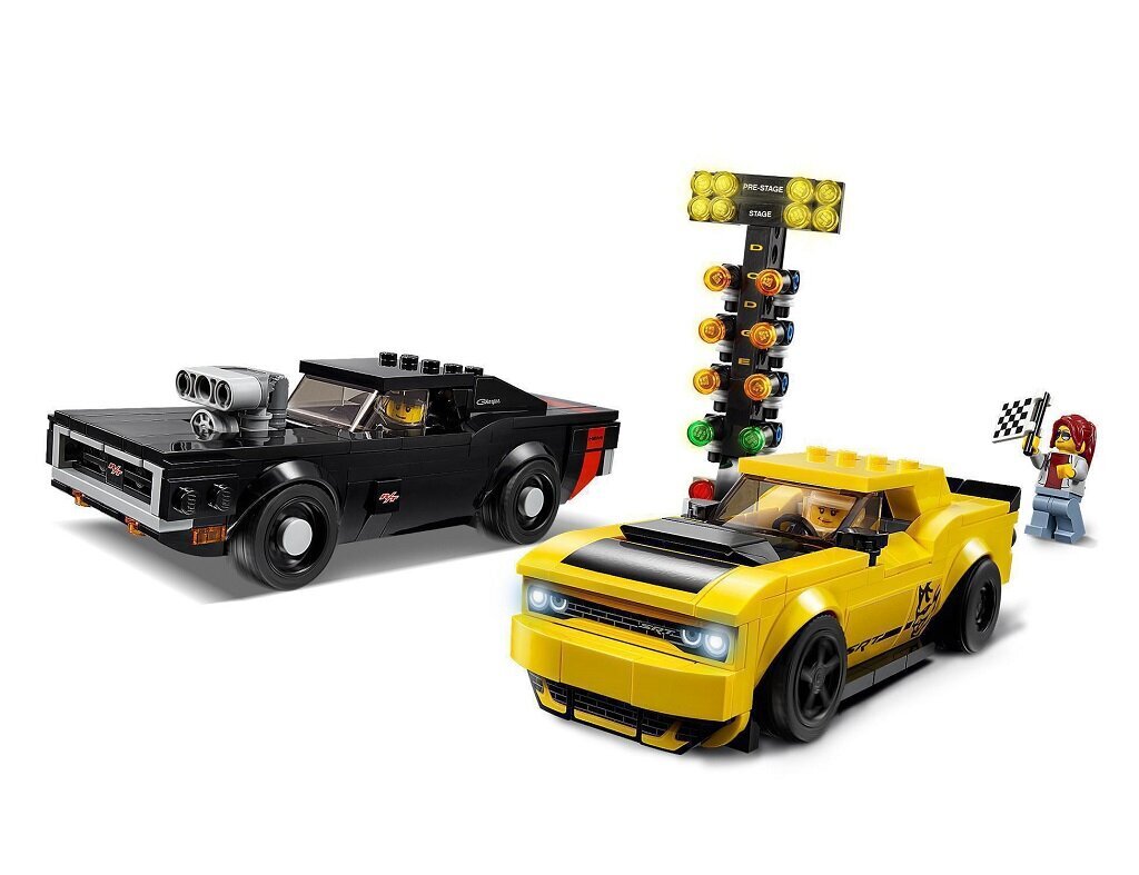 75893 LEGO® Speed Champions 2018 Dodge Challenger SRT Demon ir 1970 Dodge Charger R/T цена и информация | Konstruktori | 220.lv