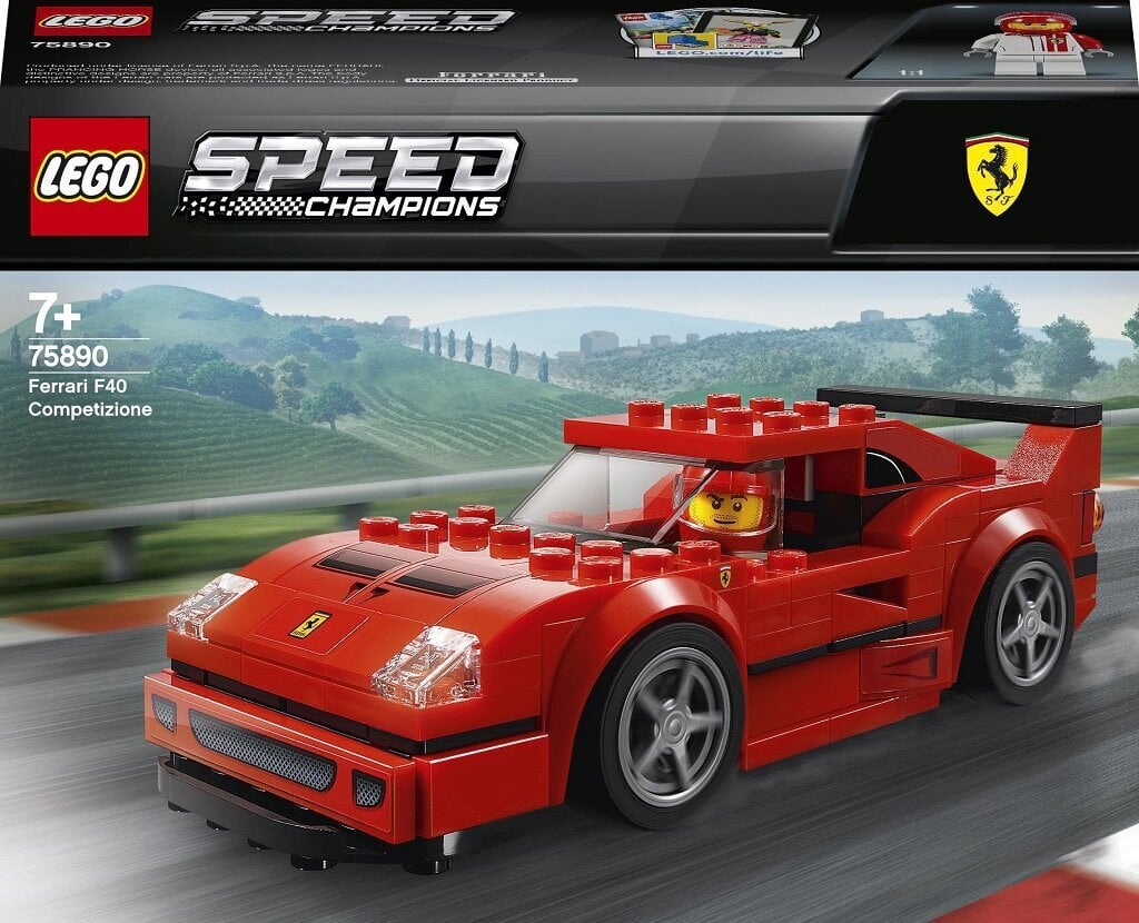 75890 LEGO® Speed Champions Ferrari F40 Competizione cena un informācija | Konstruktori | 220.lv