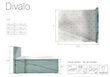 Gulta Divalo, 180x200 cm, balta цена и информация | Gultas | 220.lv