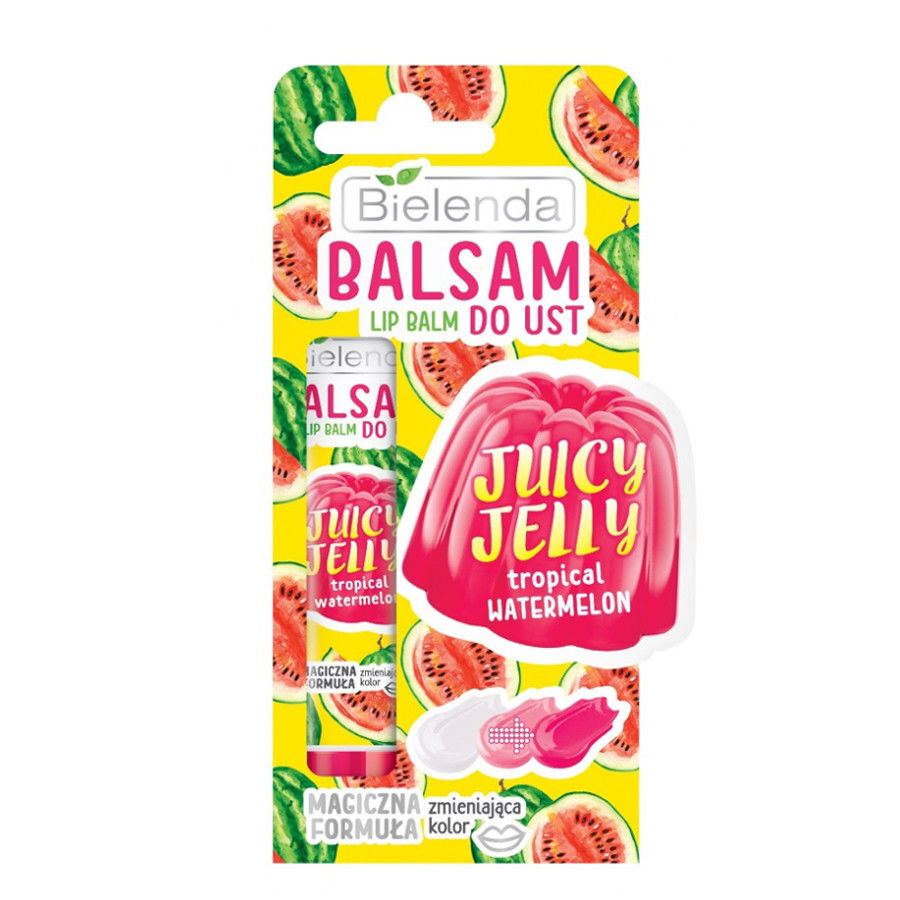 Lūpu balzams Bielenda Juicy Jelly Tropical Watermelon 10 g cena un informācija | Lūpu krāsas, balzāmi, spīdumi, vazelīns | 220.lv