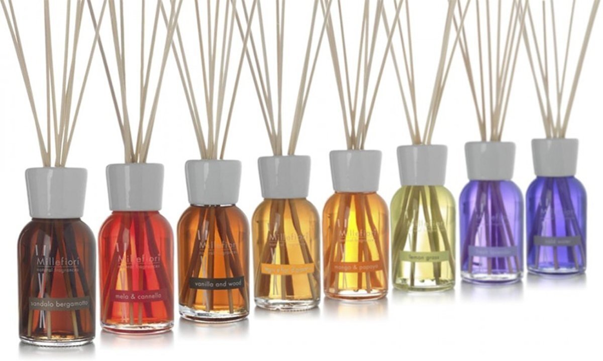 Millefiori Milano Scented Reed Diffuser | Legni e Fiori d'arancio | 100 ml