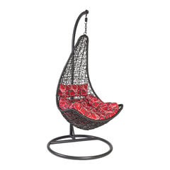 Подвесное кресло Coco, серое/красное цена и информация | скамейка со столиком | 220.lv