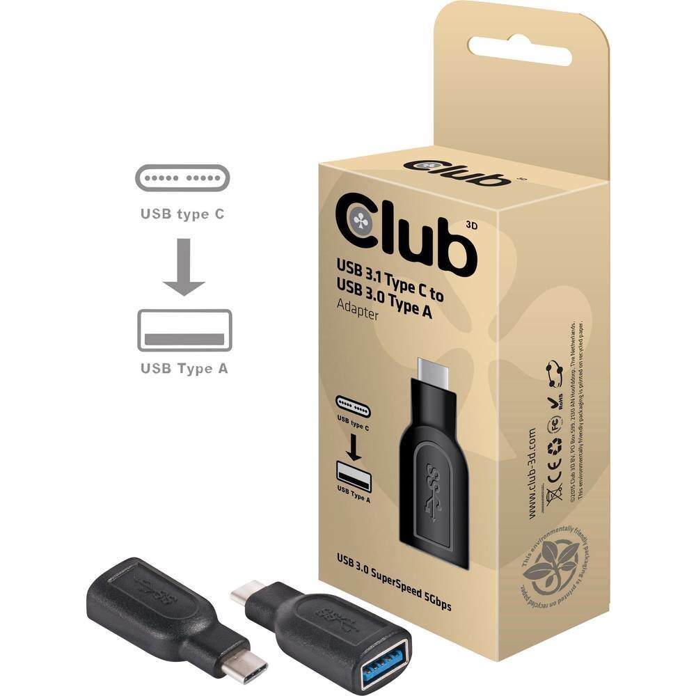 Club 3D USB 3.1 type C to USB 3.0 type A adapter цена и информация | Adapteri un USB centrmezgli | 220.lv