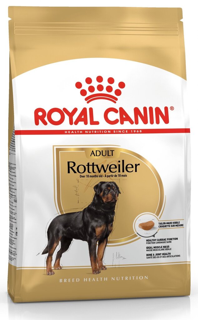 Royal Canin rotveileru šķirnes suņiem Rottweiler, 12 kg cena un informācija | Sausā barība suņiem | 220.lv