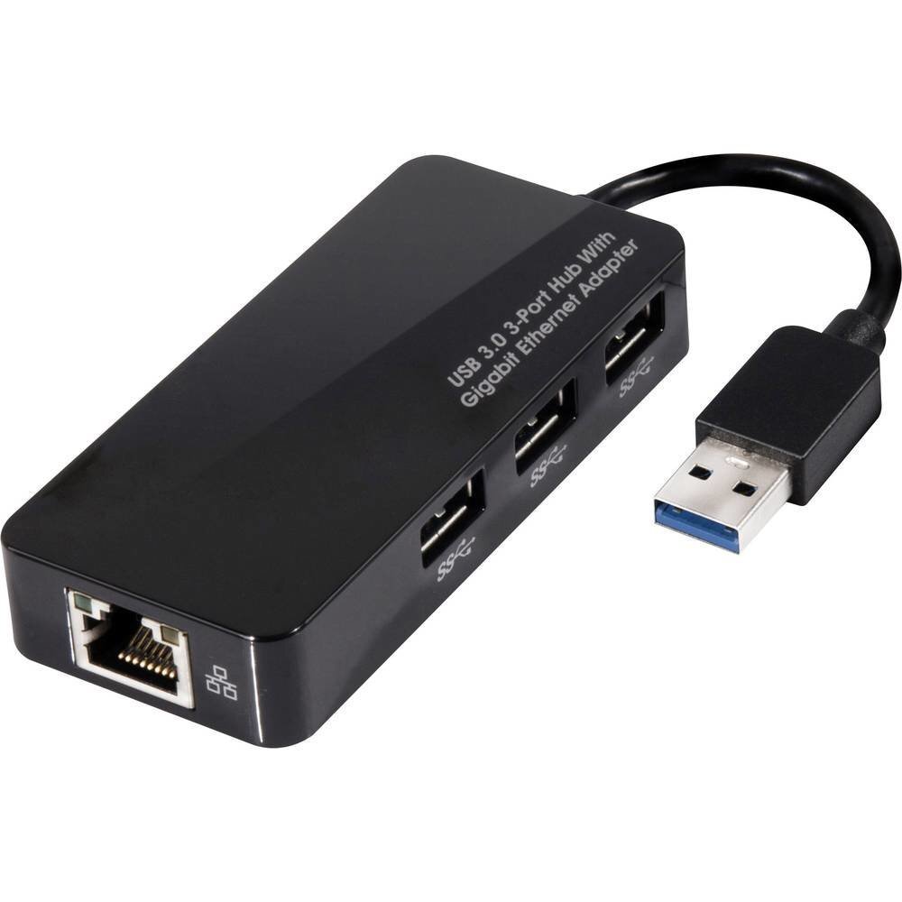 Club 3D USB 3.0 3-portu centrmezgls ar gigabit Ethernet цена и информация | Adapteri un USB centrmezgli | 220.lv