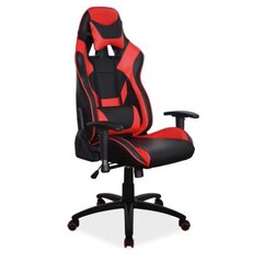 Игровое кресло Signal Meble Supra, черное/красное цена и информация | Офисные кресла | 220.lv