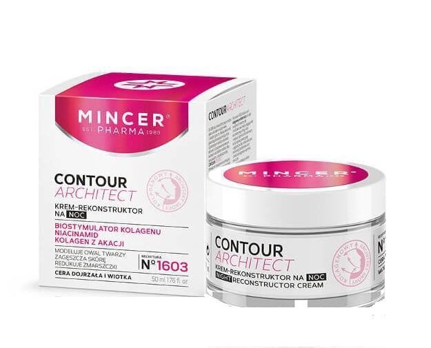 Nakts atjaunojošs sejas krēms Mincer Pharma Contour Architect 1603 50 ml цена и информация | Sejas krēmi | 220.lv