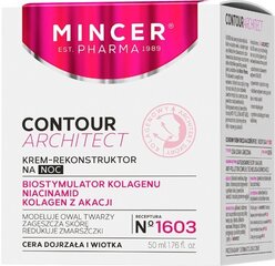 Nakts atjaunojošs sejas krēms Mincer Pharma Contour Architect 1603 50 ml цена и информация | Наносите на чистую кожу лица. Подержите около 10-15 минут и смойте водой. | 220.lv