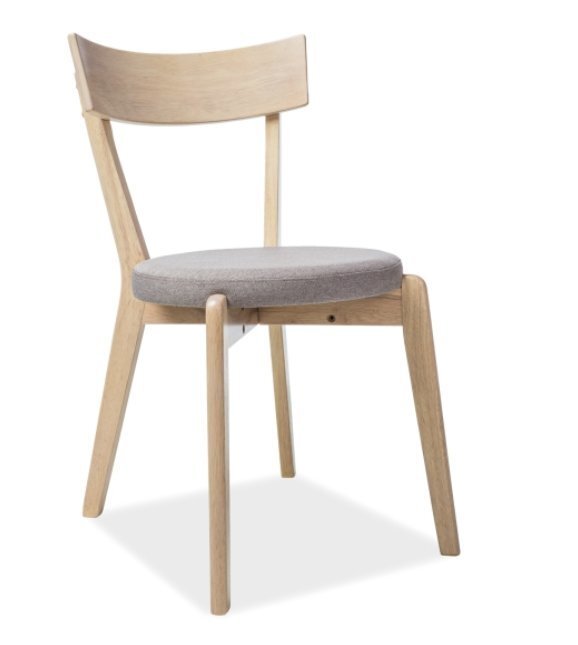 2 krēslu komplekts Nelson, ozola/pelēkas krāsas цена и информация | Virtuves un ēdamistabas krēsli | 220.lv