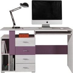 Письменный стол Next 13, белый/фиолетовый цена и информация | Компьютерные, письменные столы | 220.lv