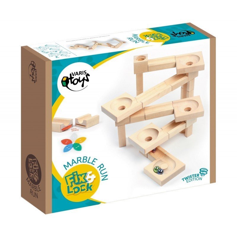 Koka spēļu labirints Marble Run Fix&Lock Twister cena un informācija | Galda spēles | 220.lv