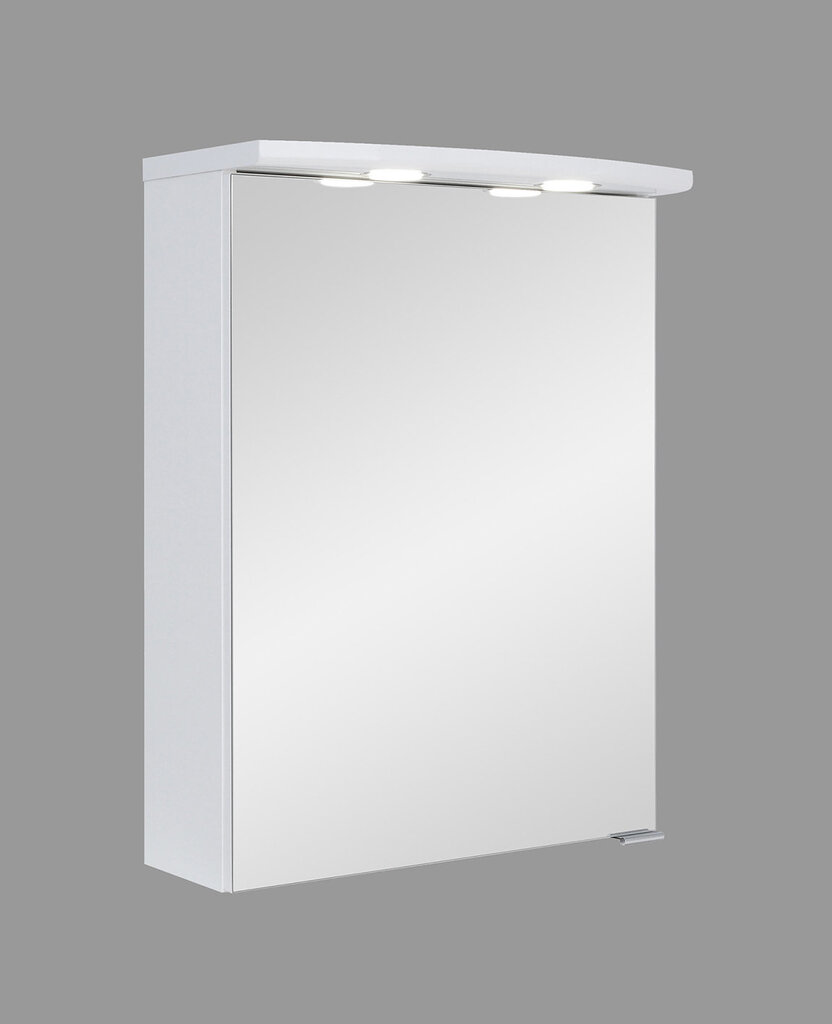 Sienas vannas istabas skapis Bruno, 50x62x24 cm, balts cena un informācija | Vannas istabas skapīši | 220.lv