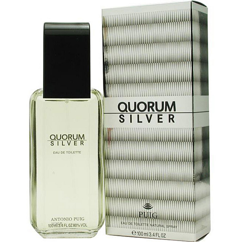 Tualetes ūdens vīriešiem Antonio Puig Quorum Silver EDT 100 ml цена и информация | Vīriešu smaržas | 220.lv