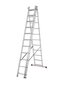 Krause Corda universālās divpusējās kāpnes, 3-daļīgas, 10 pakāpienu cena un informācija | Saliekamās kāpnes, celtniecības sastatnes | 220.lv
