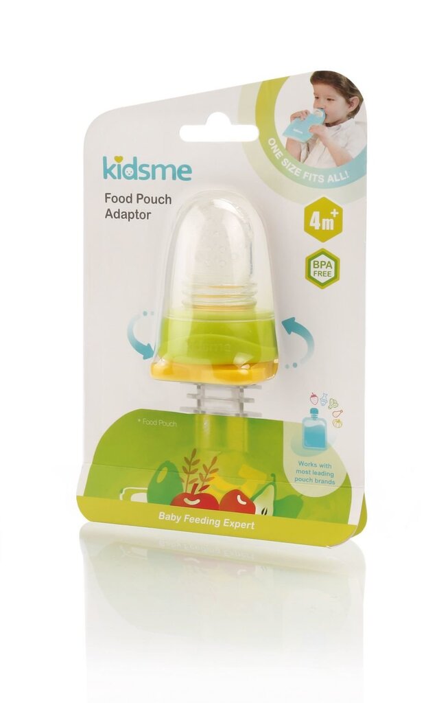 KidsMe Food Pouch adapteris šķidrajam ēdienam Lime, 4 mēn+ цена и информация | Bērnu trauki, piena uzglabāšanas trauciņi un piederumi | 220.lv