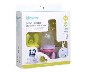 Kidsme barošanas komplekts Food Feeder Starter Pack, Lime/Lavender, 4 mēn+ цена и информация | Детская посуда, контейнеры для молока и еды | 220.lv