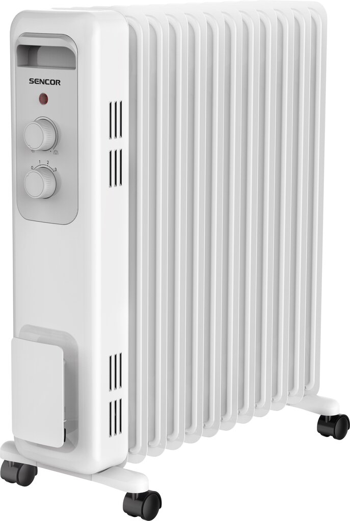 Eļļas radiators SENCOR SOH 3211WH, 2300W, 11 sekciju cena un informācija | Sildītāji | 220.lv