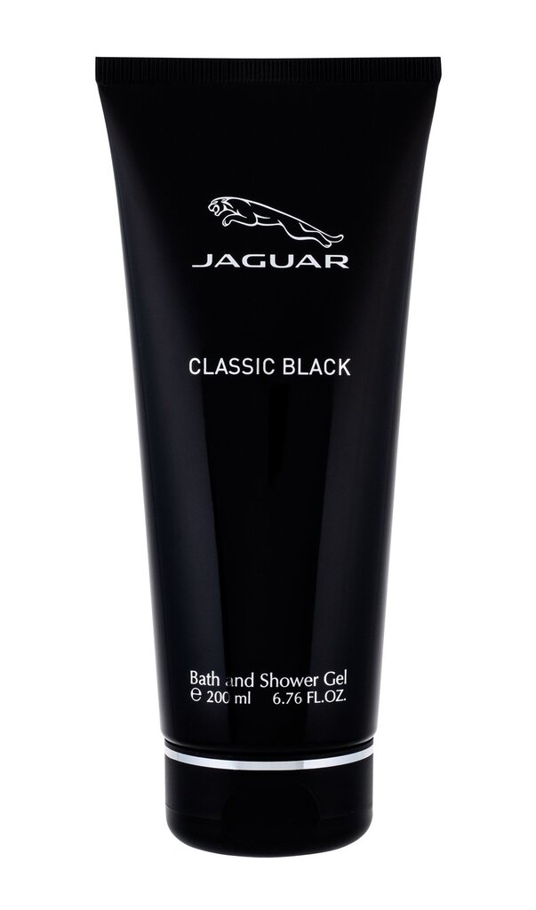 Dušas želeja Jaguar Classic Black vīriešiem 200 ml cena un informācija | Parfimēta vīriešu kosmētika | 220.lv