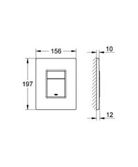 Grohe Skate Cosmopolitan ūdens padeves poga, hroms, 38732000 cena un informācija | Piederumi tualetes podiem un bidē | 220.lv