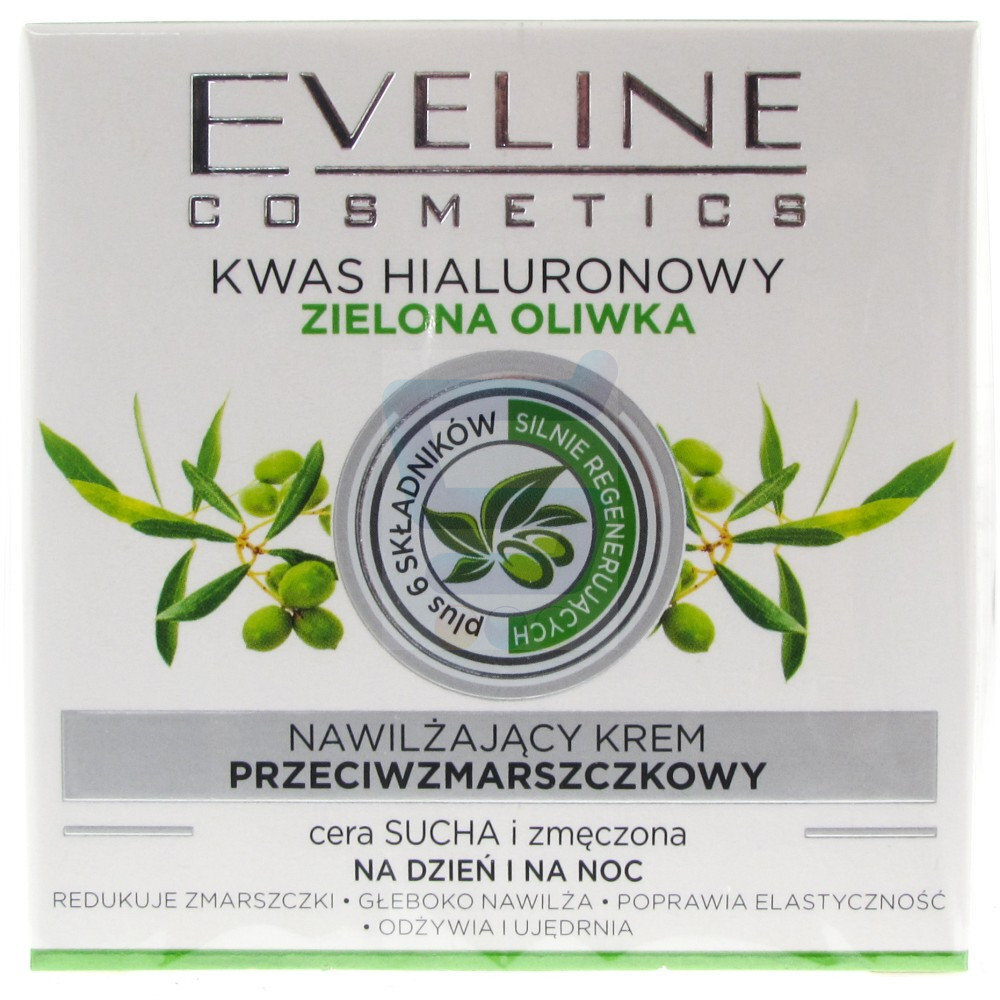 Mitrinošs krēms pret grumbām ar olīvu lapu ekstraktu Eveline Nature Line 3D Green Olive 50 ml cena un informācija | Sejas krēmi | 220.lv