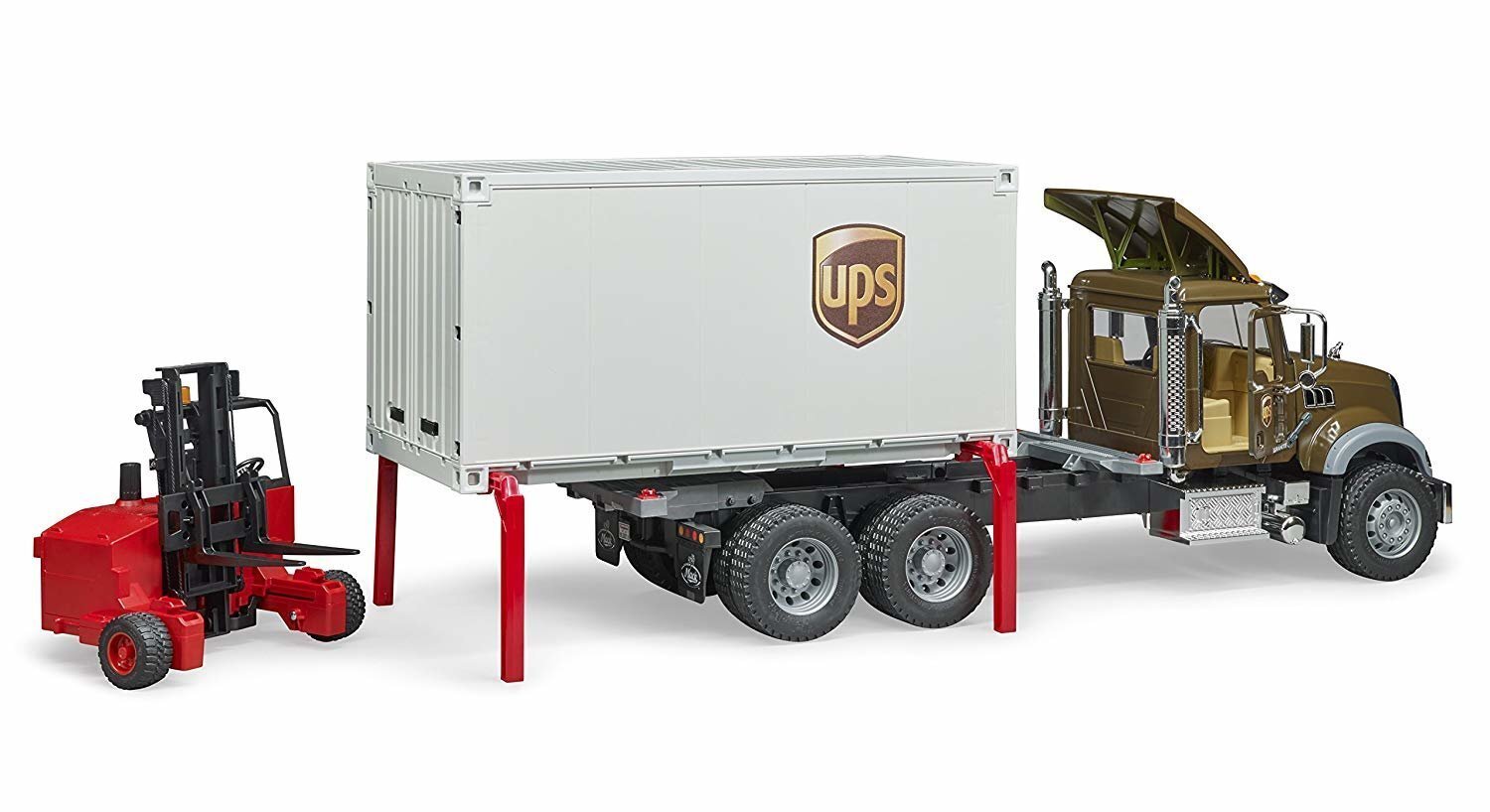 Loģistikas kravas automašīna ar liftu Bruder Mack Granite UPS cena un informācija | Rotaļlietas zēniem | 220.lv