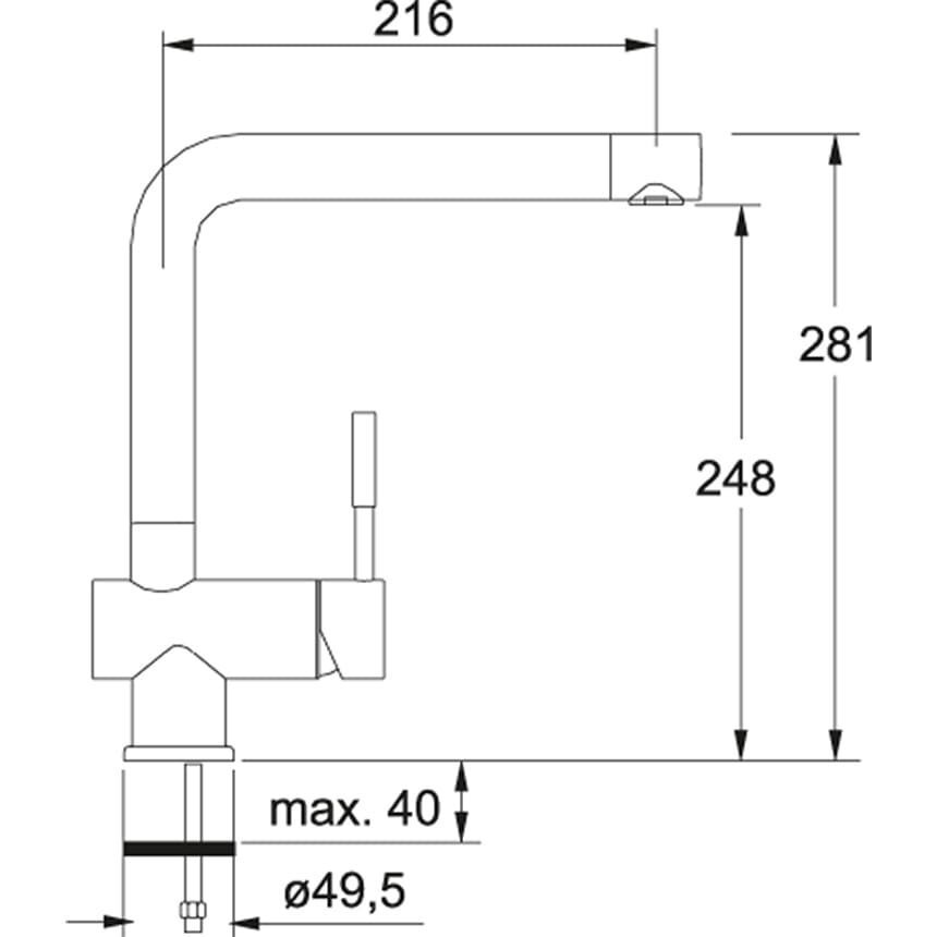 Maisītājs Franke BAT 370-1, nerūsējošā tērauda cena un informācija | Ūdens maisītāji virtuvei | 220.lv